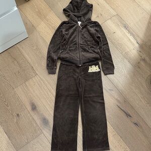 Juicy Couture Chocolate Brown Velour set